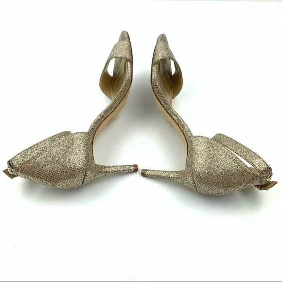 Michael Michael Kors heels size 7.5 38 gold snakeskin print glitter stilettos - Picture 5 of 12